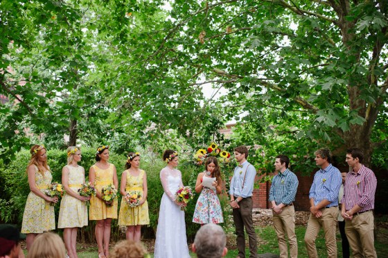 Wedding ceremony in the See Yup Temple garden.